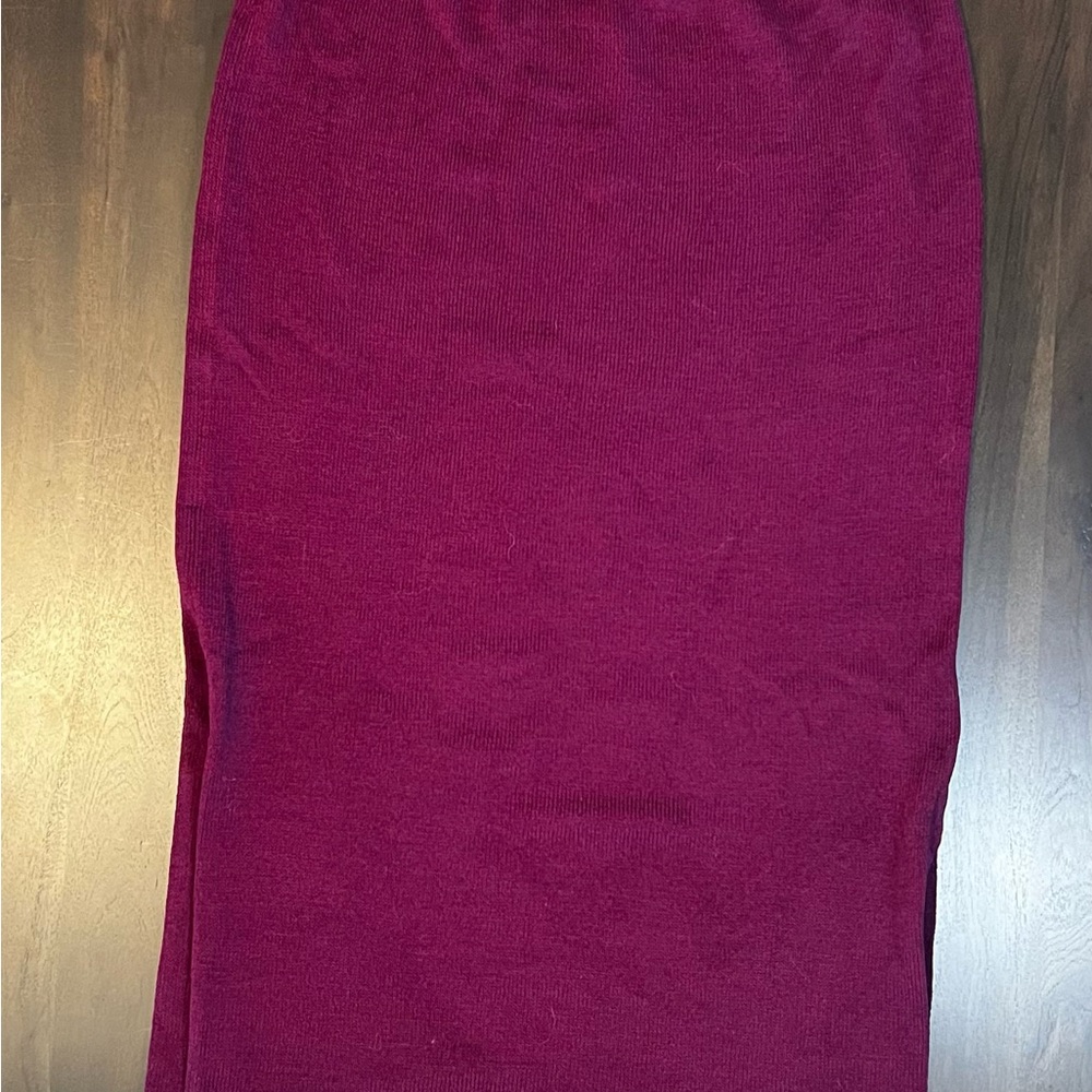 St. John Rich Burgundy Pencil Skirt